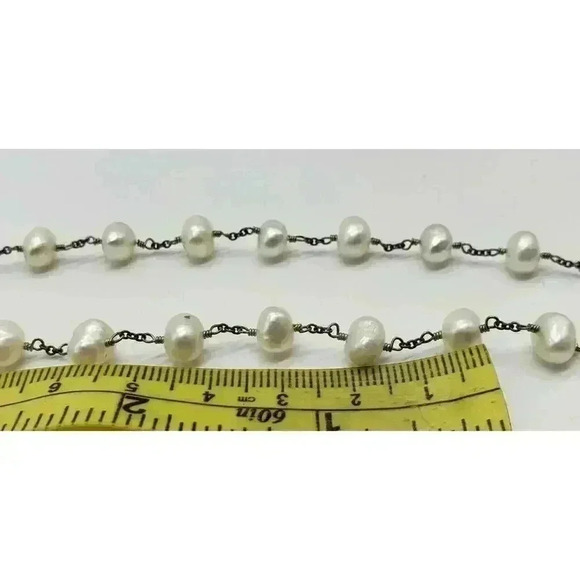 Vintage Necklace Genuine Pearl Natural White Baroque Bride Wedding Freshwater - Picture 6 of 10